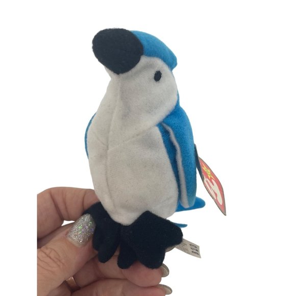 Teenie Beanie Babis Rocket the Blue Jay MFD for McDonald’s 1993 Vintage 6” x 3” - Picture 8 of 10